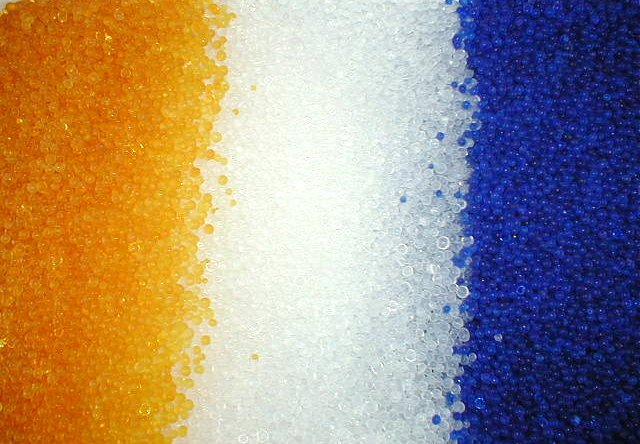 Silica Gel White Blue Orange Desiccant